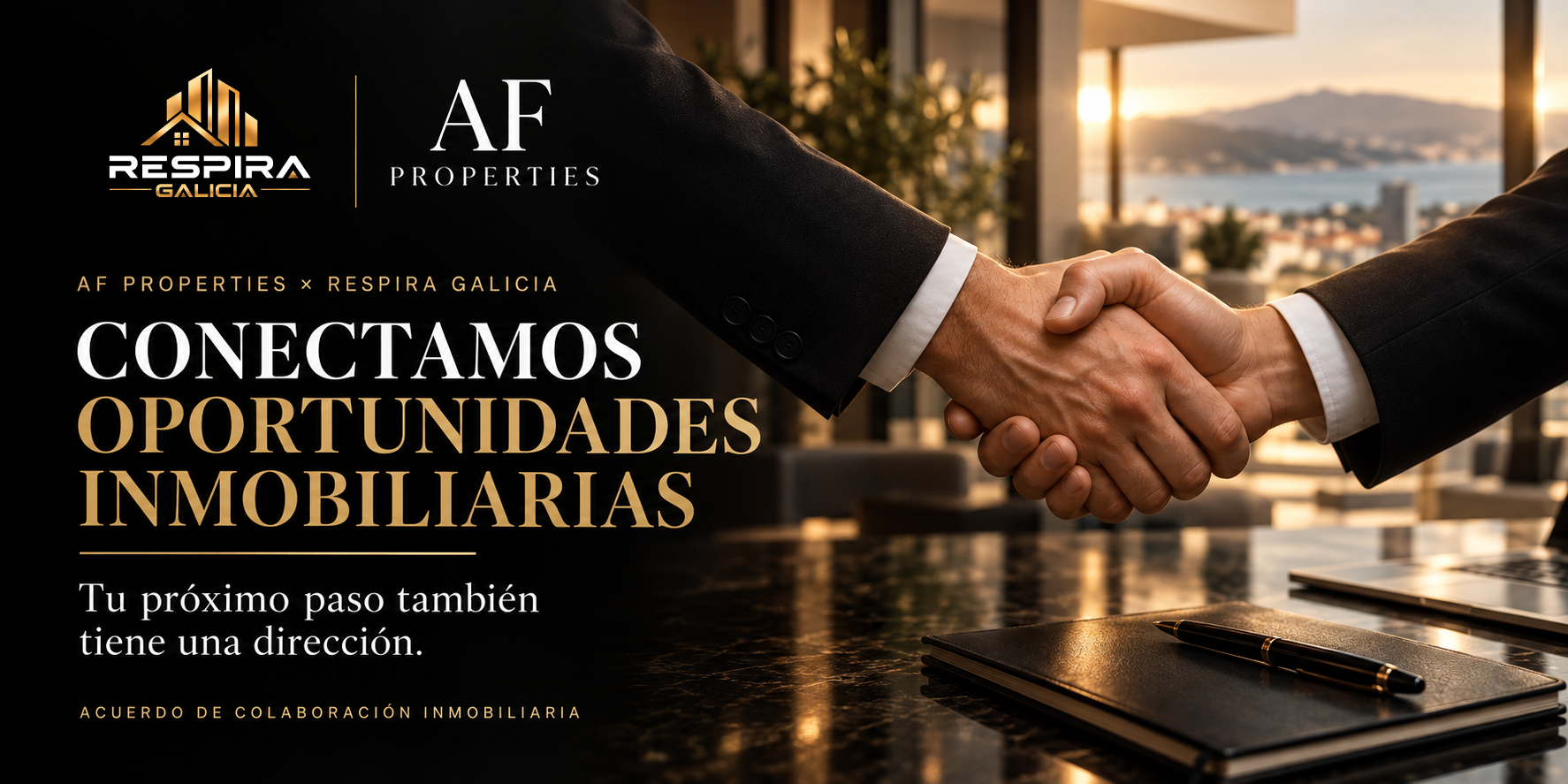 AF Properties y Respira Galicia: conectamos oportunidades inmobiliarias. Tu próximo paso también tiene una dirección.